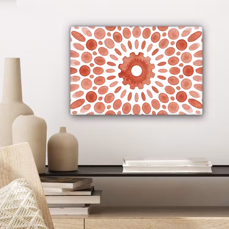 Canvas schilderij - Patroon - Cirkels - Abstract - Modern - Rood — 5