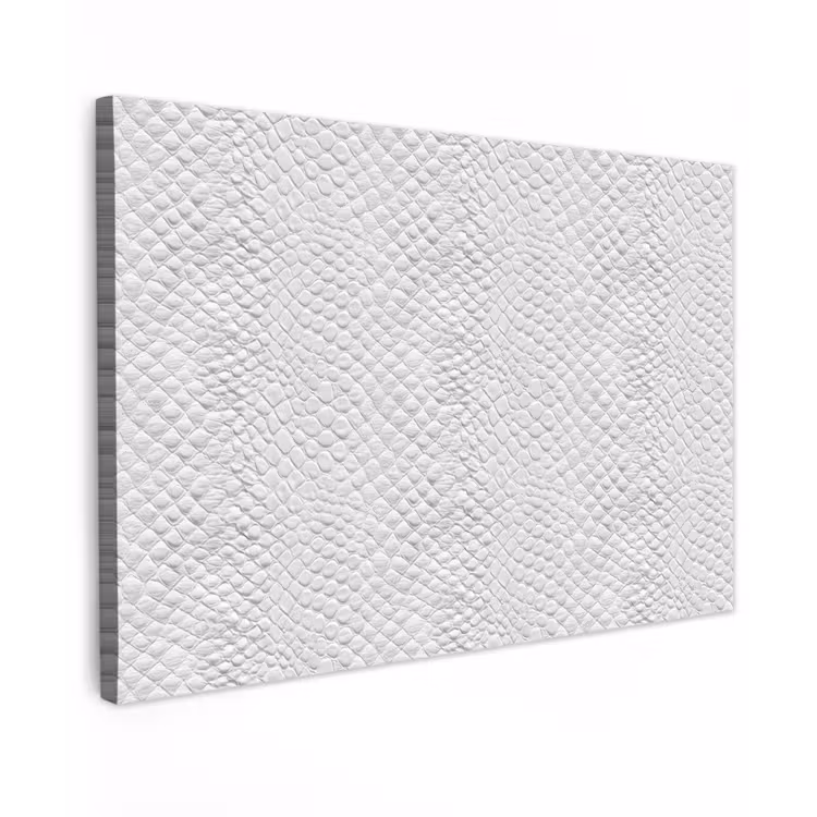 Canvas schilderij - Slang - Patroon - Wit — 1