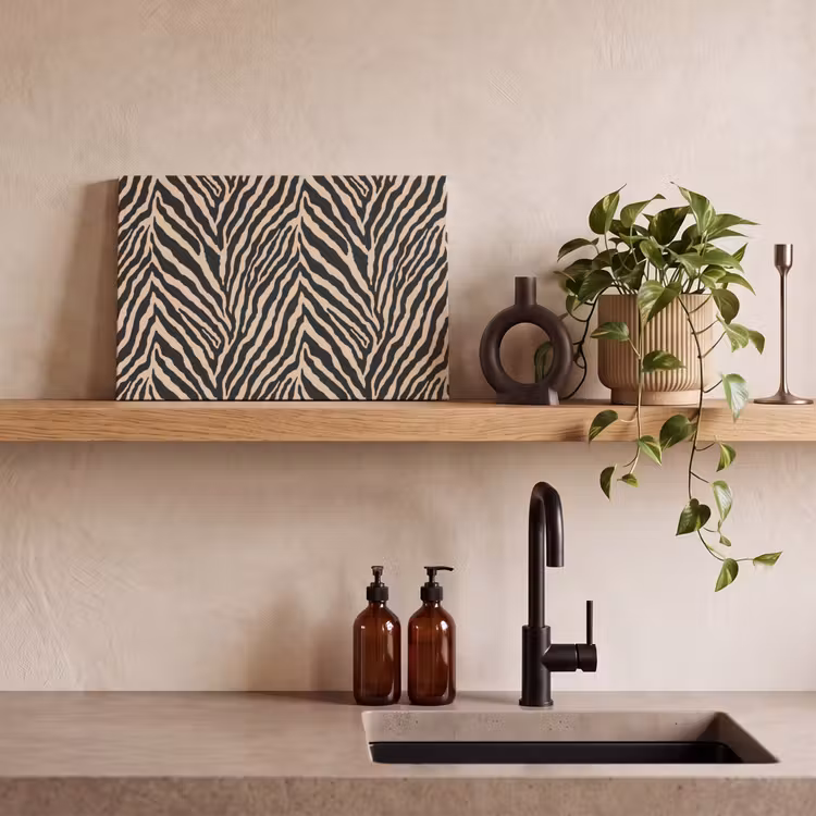 Canvas schilderij - Zebra - Klassiek - Zwart — 3