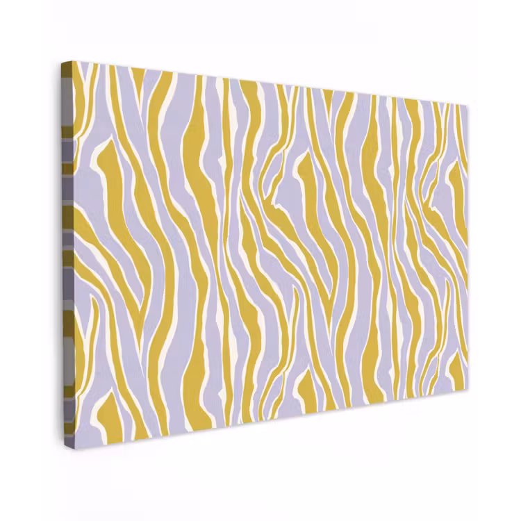 Canvas schilderij - Zebra - Modern - Meerkleurig — 1