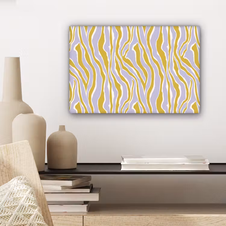 Canvas schilderij - Zebra - Modern - Meerkleurig — 5