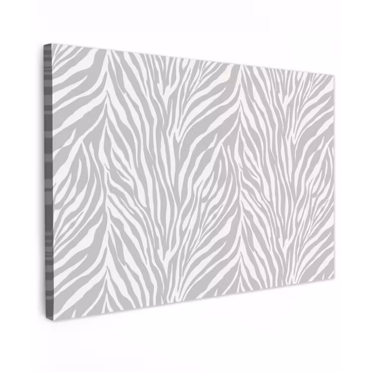 Canvas schilderij - Zebra - Motief - Grijs — 1