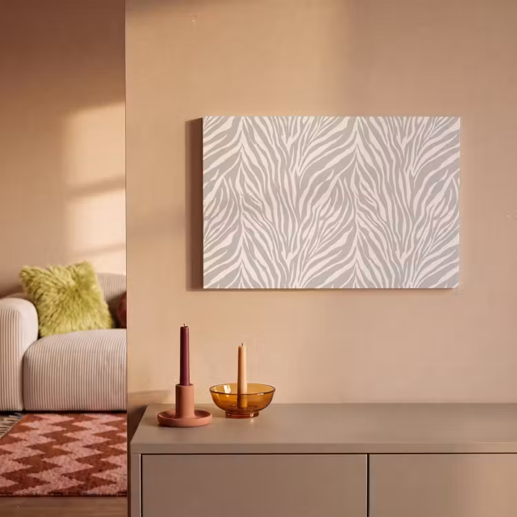 Canvas schilderij - Zebra - Motief - Grijs — 2