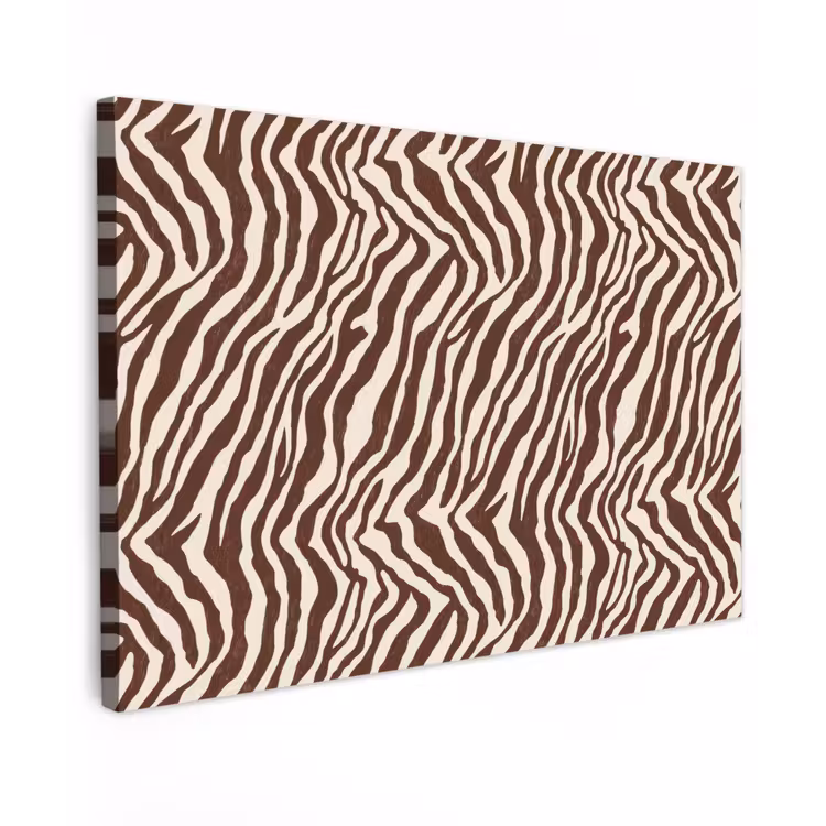 Canvas schilderij - Zebra - Patroon - Zwart - Wit — 1