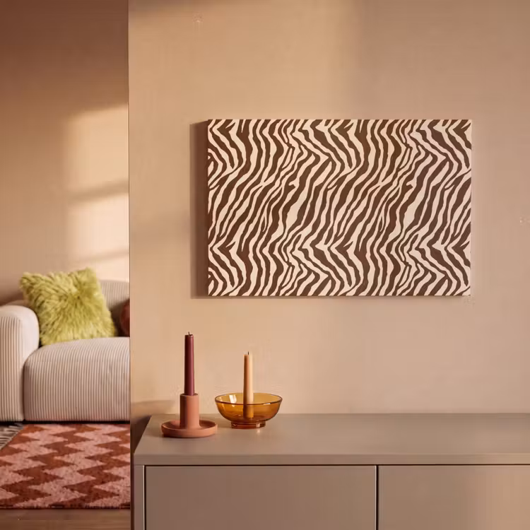 Canvas schilderij - Zebra - Patroon - Zwart - Wit — 2