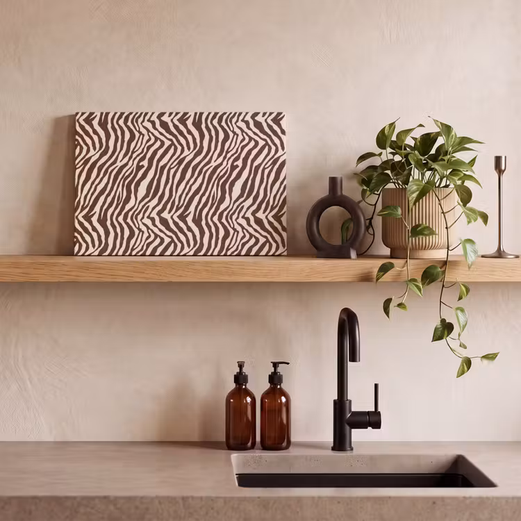 Canvas schilderij - Zebra - Patroon - Zwart - Wit — 3