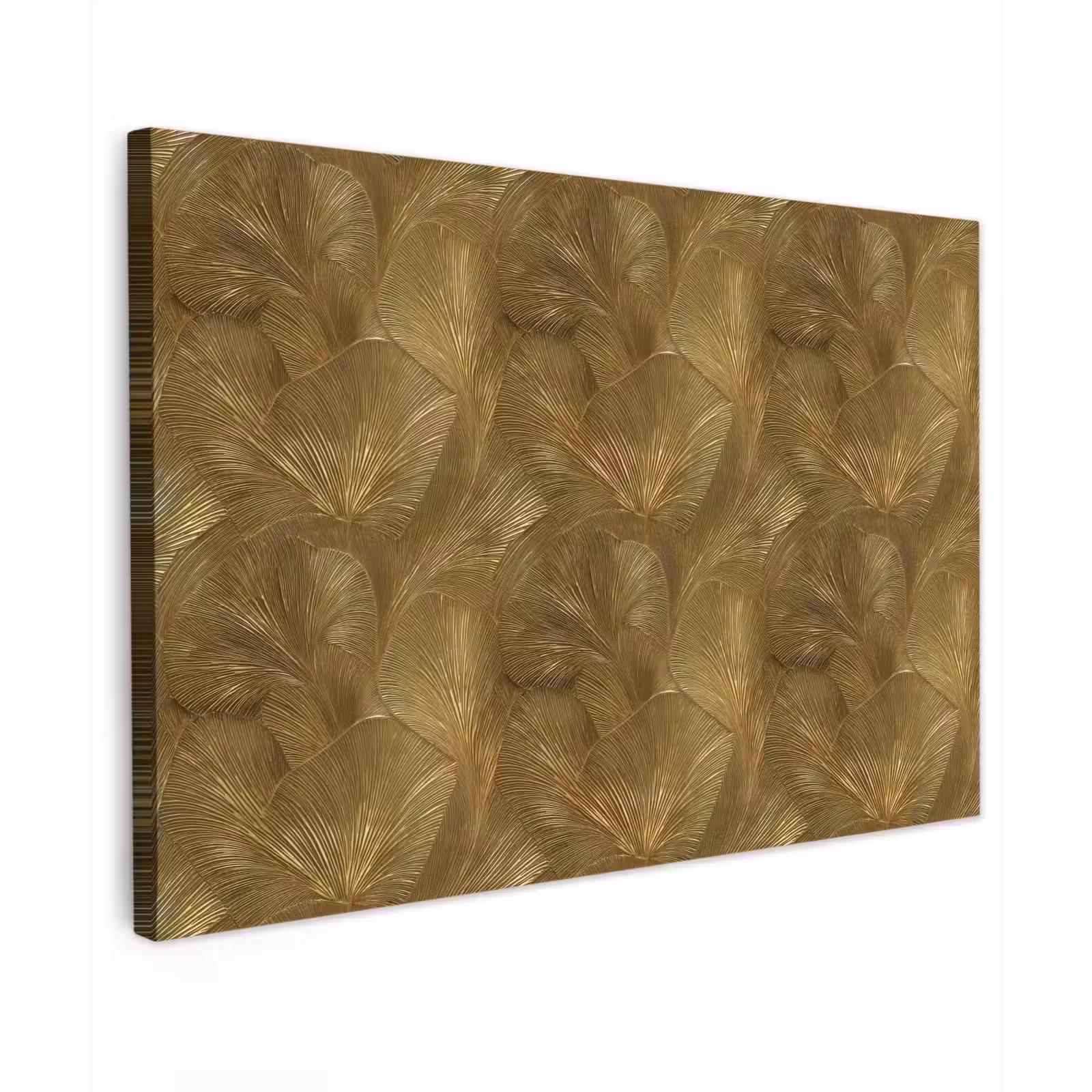 Canvas schilderij - Organisch - Lijnen - Goud — 1