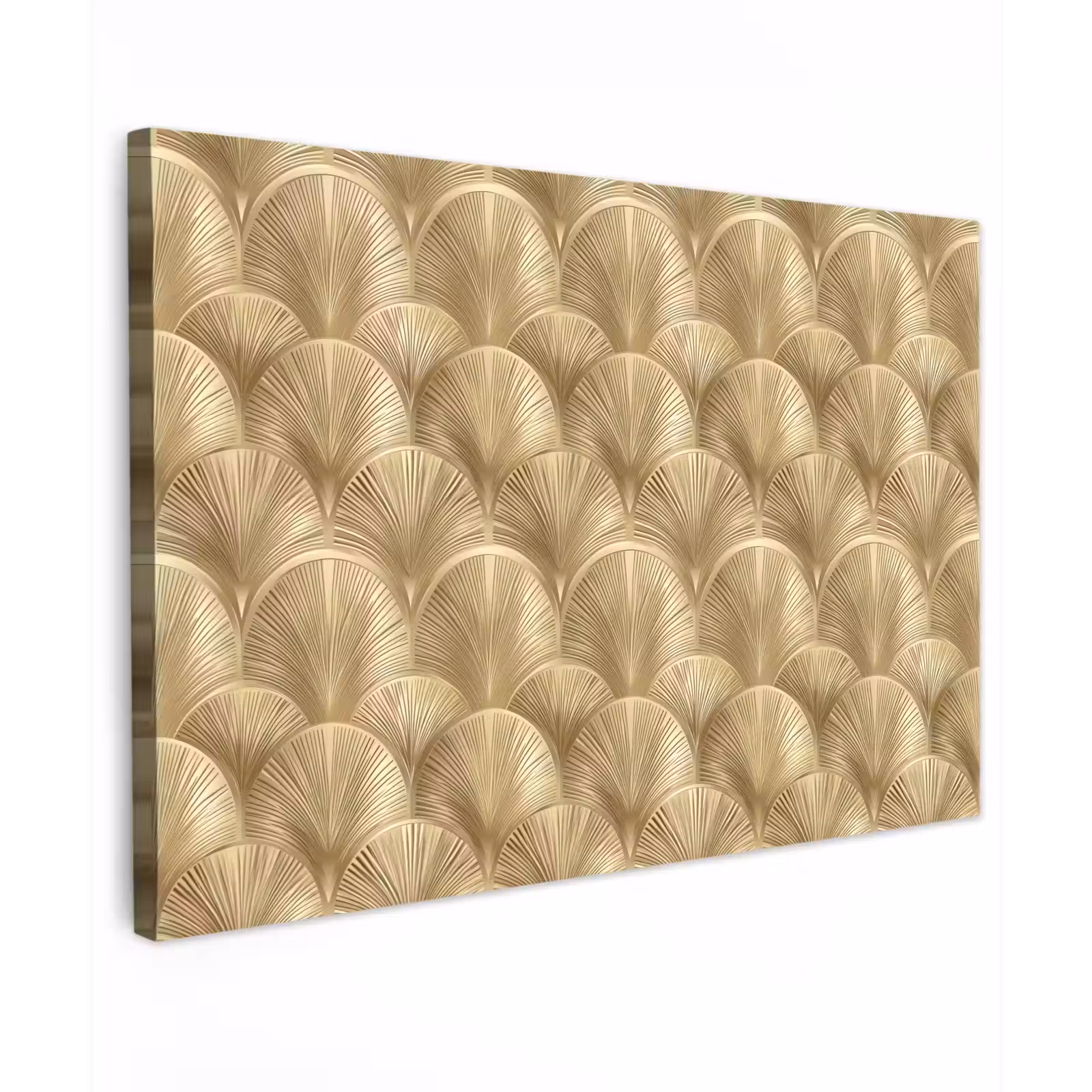 Canvas schilderij - Patroon - Waaier - Goud — 1