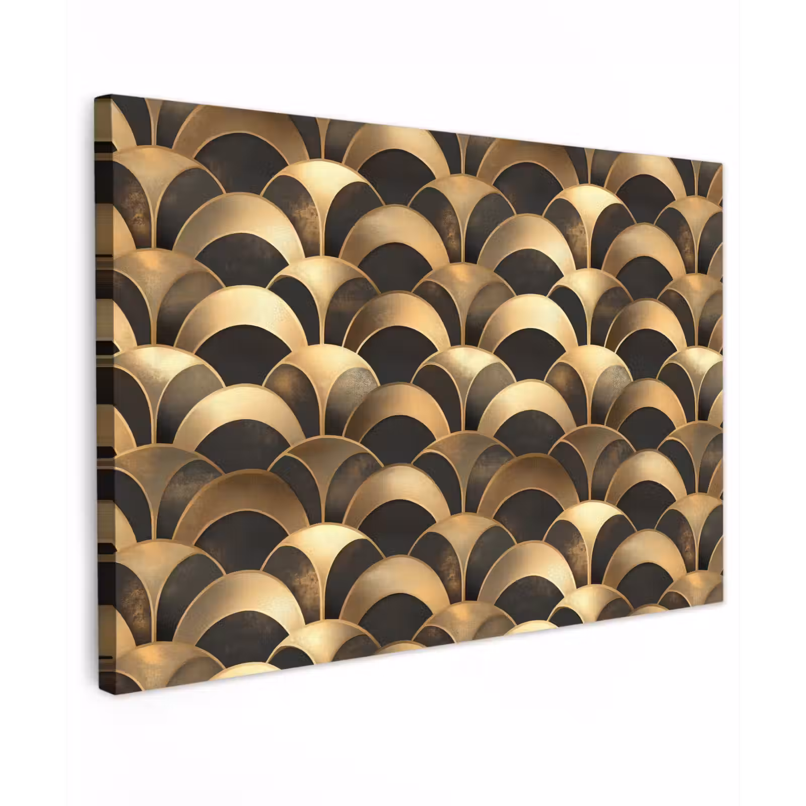 Canvas schilderij - Schubben - Structuur - Goud — 1