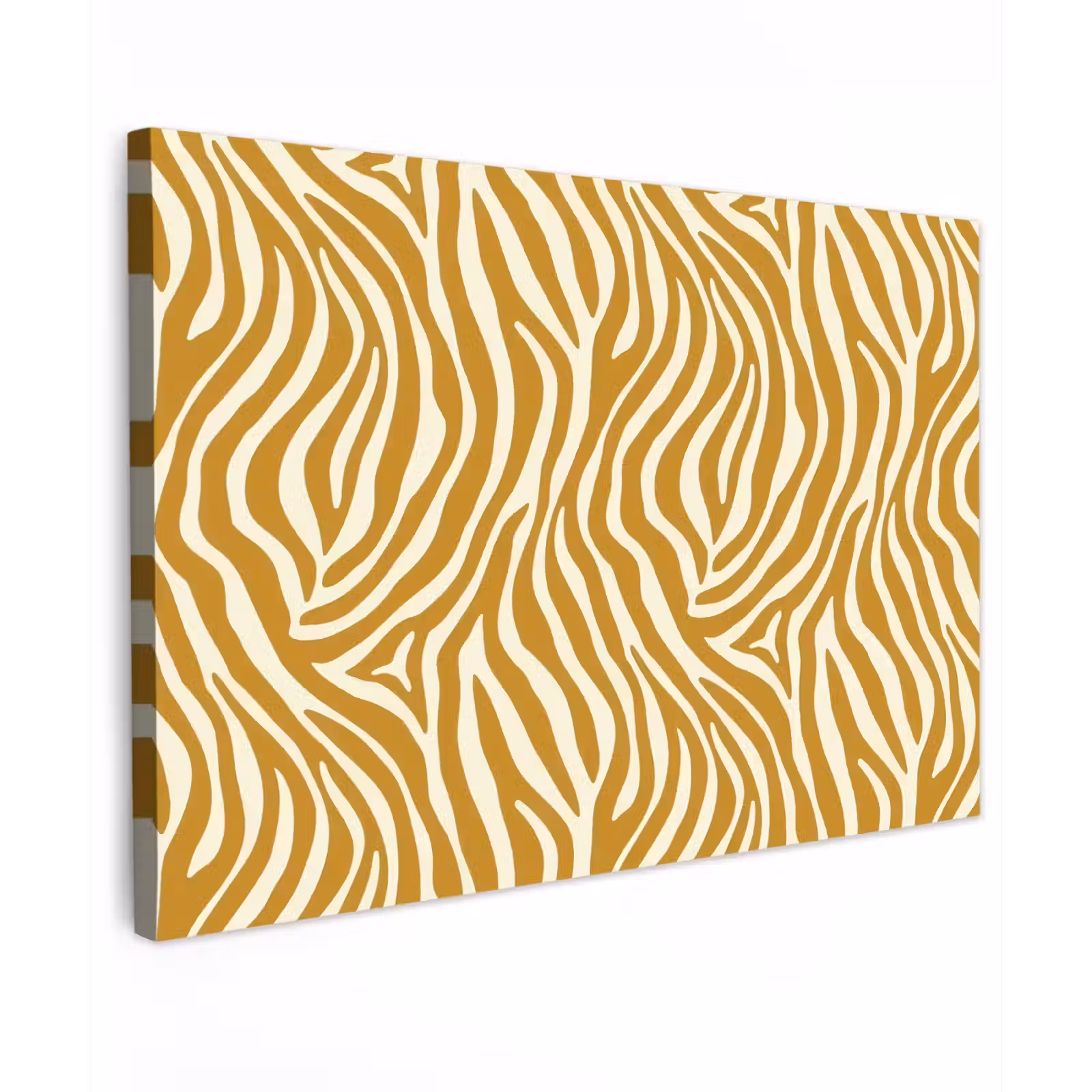 Canvas schilderij - Zebra - Klassiek - Oker - Geel — 1