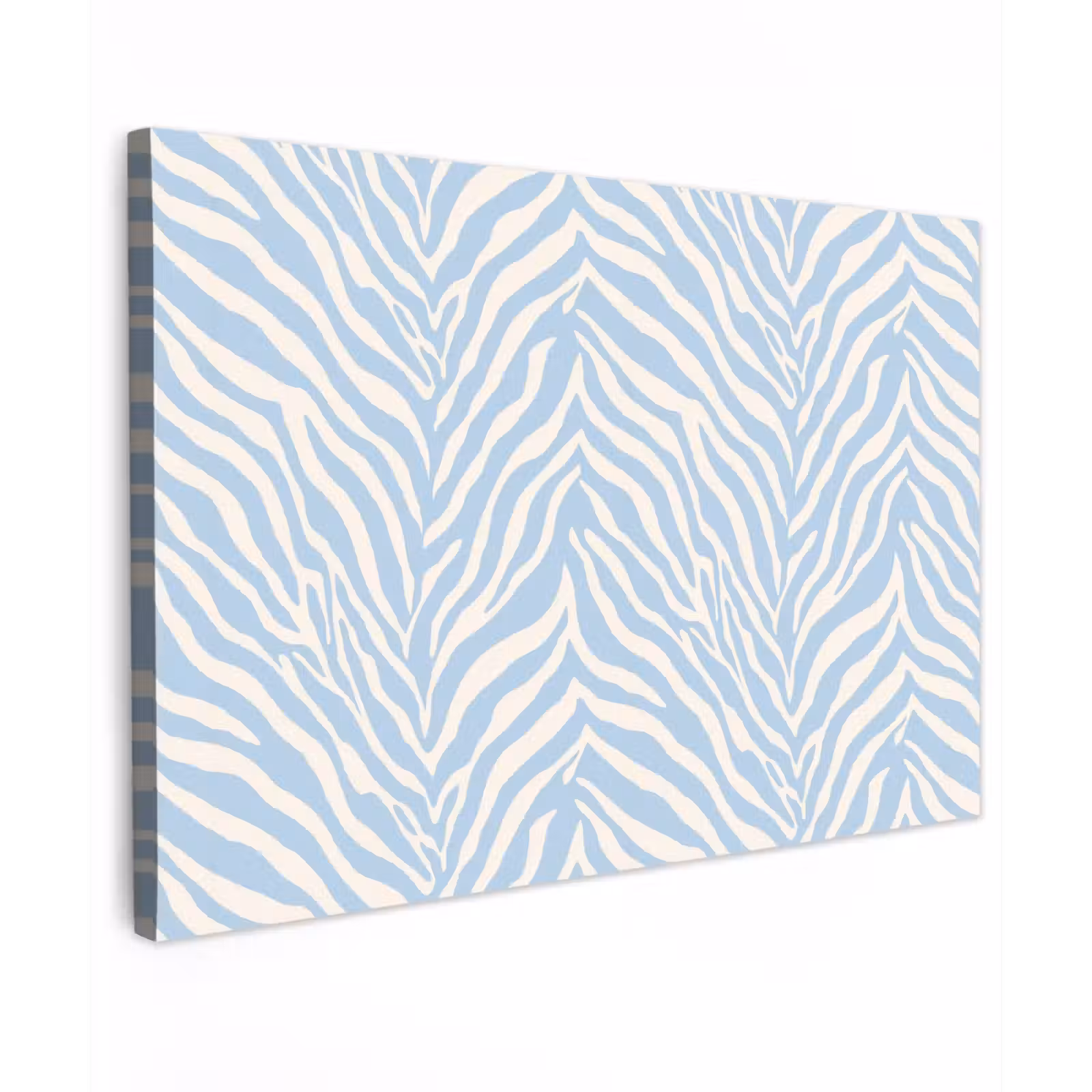 Canvas schilderij - Zebra - Motief - Blauw - Wit — 1