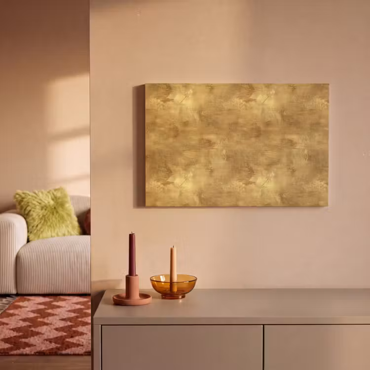 Canvas schilderij - Industrieel - Textuur - Goud — 2