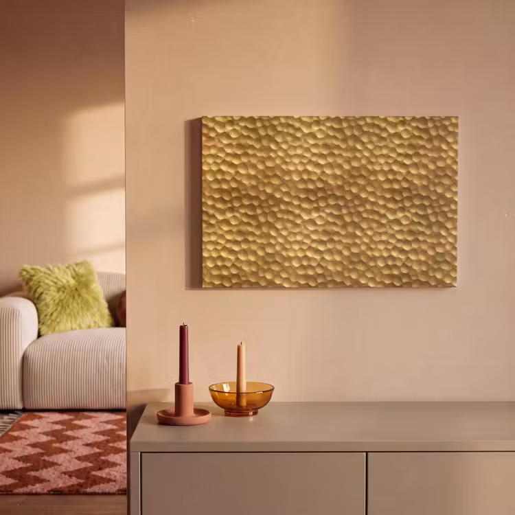 Canvas schilderij - Metaal - Dynamisch - Goud — 2