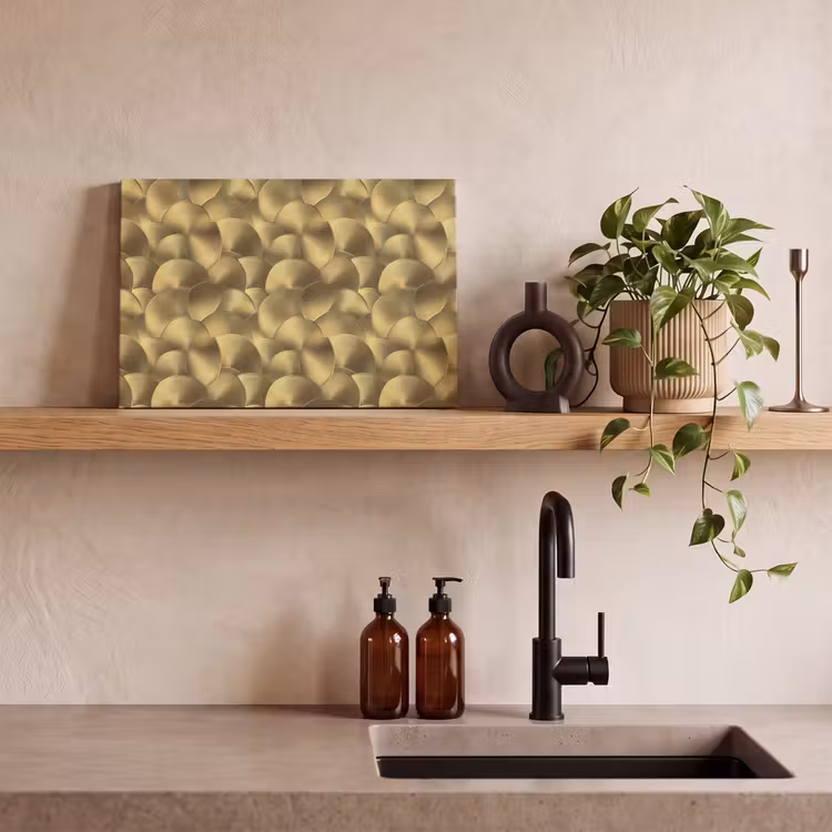 Canvas schilderij - Modern - Cirkel - Goud — 3