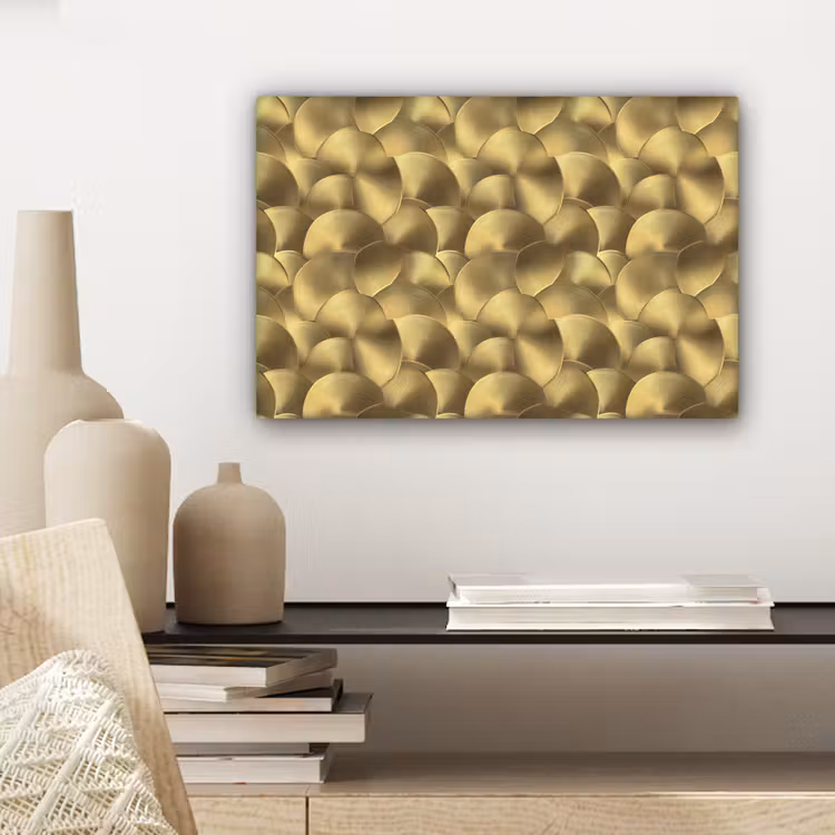 Canvas schilderij - Modern - Cirkel - Goud — 5
