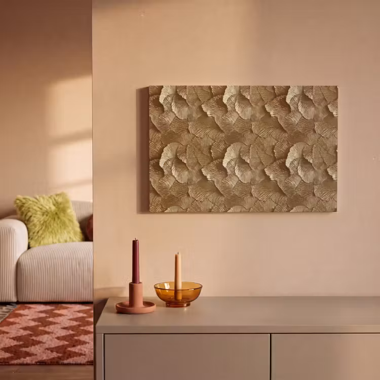Canvas schilderij - Organisch - Patroon - Bladeren - Goud — 2