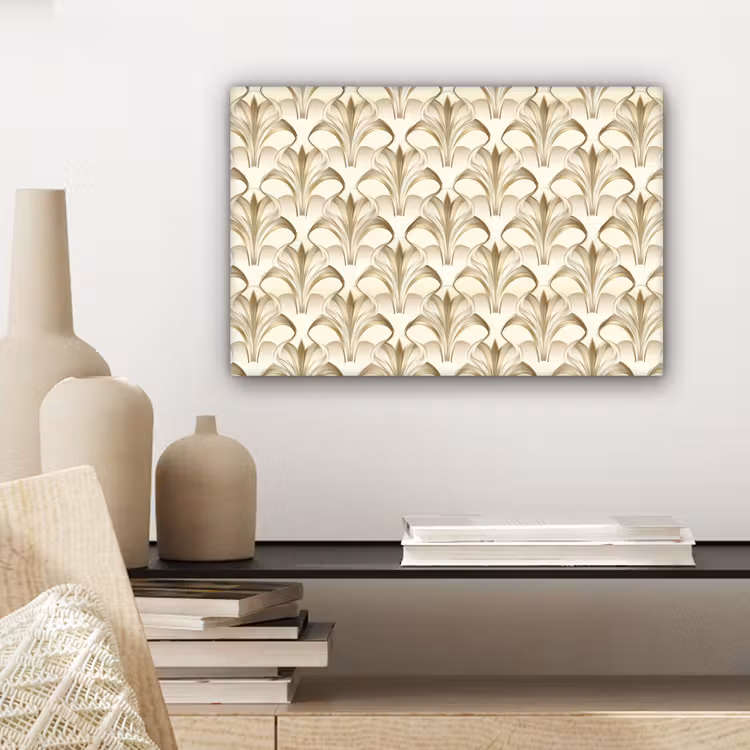 Canvas schilderij - Ornament - Barok - Goud — 5