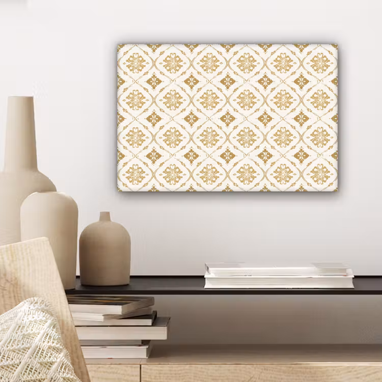 Canvas schilderij - Ornament - Klassiek - Goud — 5