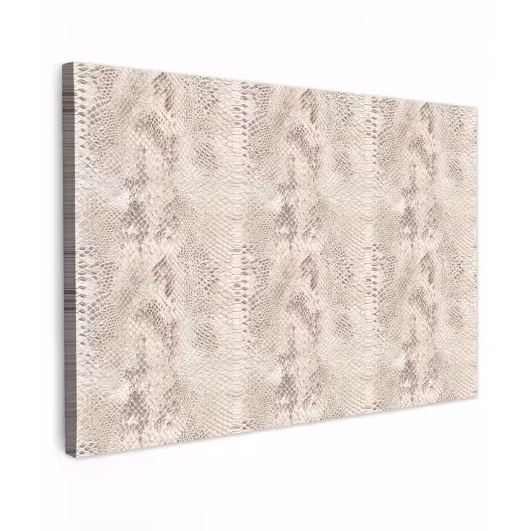 Canvas schilderij - Slang - Patroon - Beige — 1