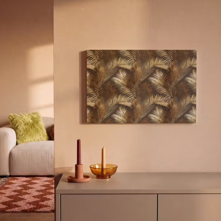 Canvas schilderij - Tropisch - Bladeren - Goud — 2