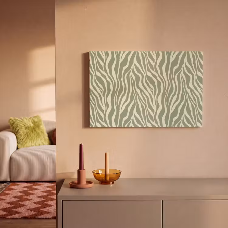 Canvas schilderij - Zebra - Motief - Groen — 2