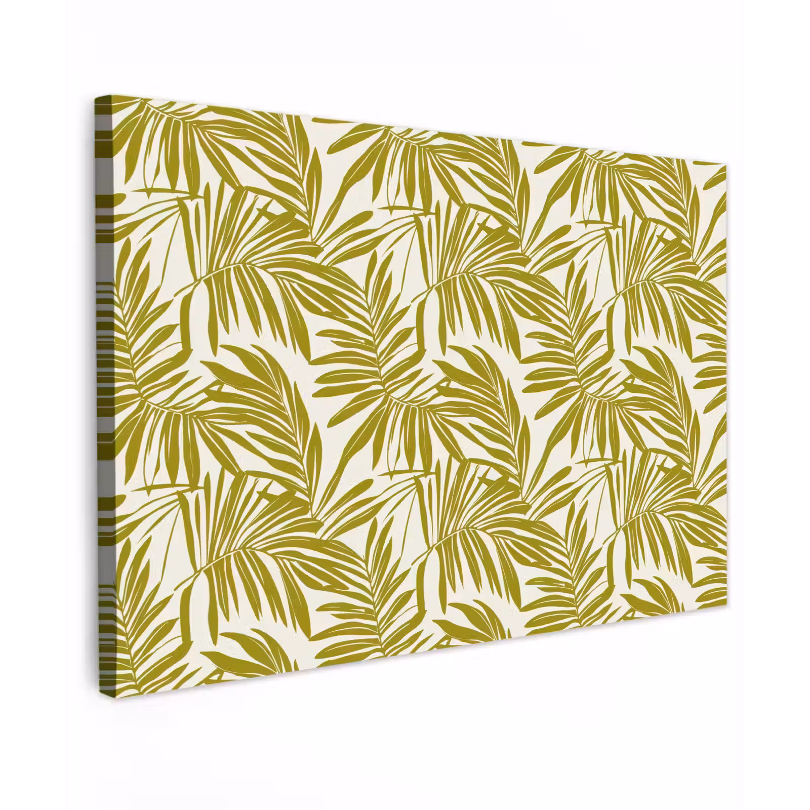 Canvas schilderij - Palmblad - Patroon - Groen — 1