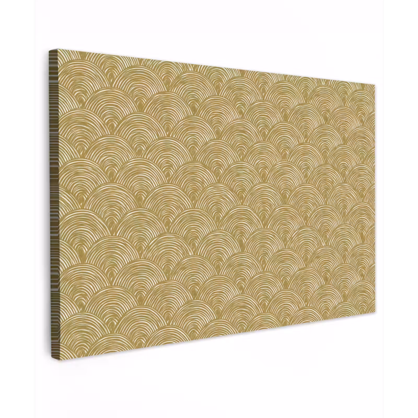 Canvas schilderij - Waaier - Geometrisch - Groen — 1