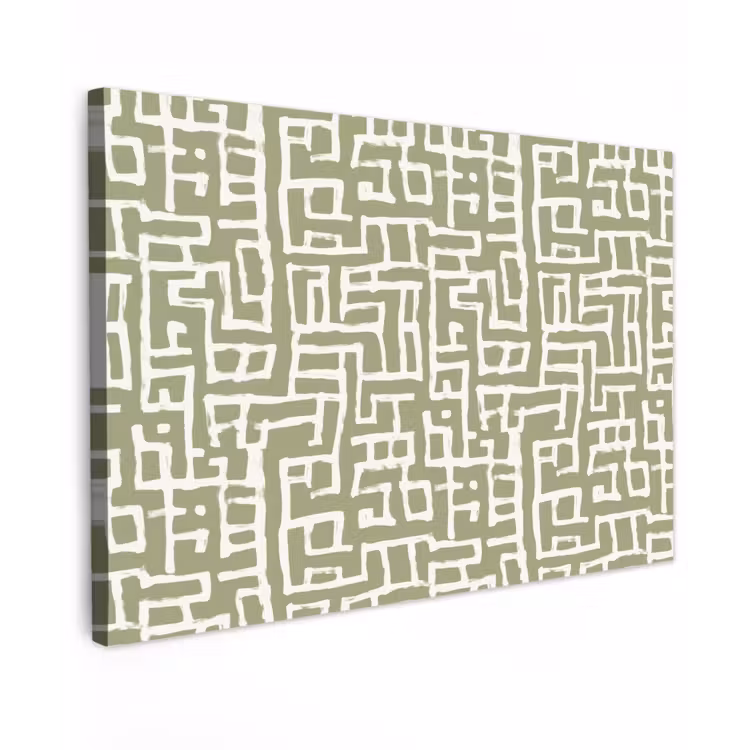 Canvas schilderij - Grafisch - Patroon - Groen — 1