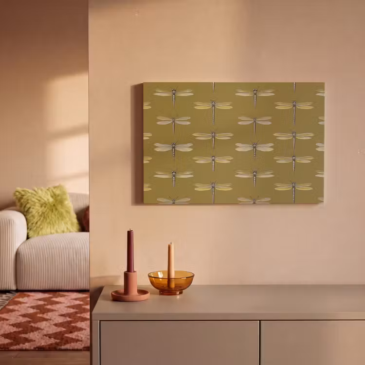 Canvas schilderij - Libellen - Patroon - Groen — 2