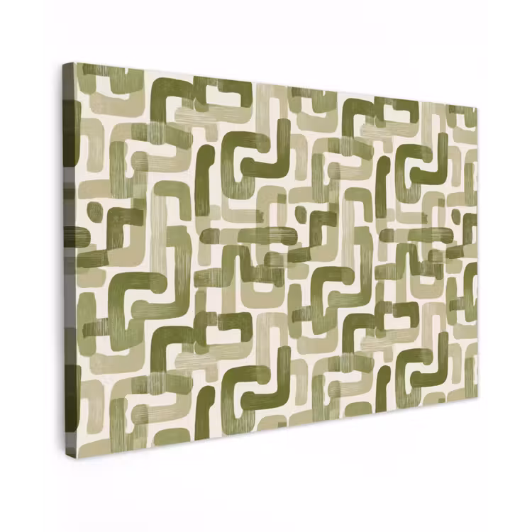 Canvas schilderij - Modern - Grafisch - Groen — 1