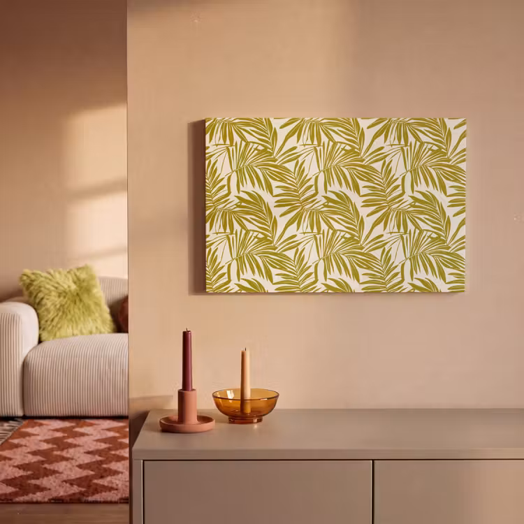 Canvas schilderij - Palmblad - Patroon - Groen — 2