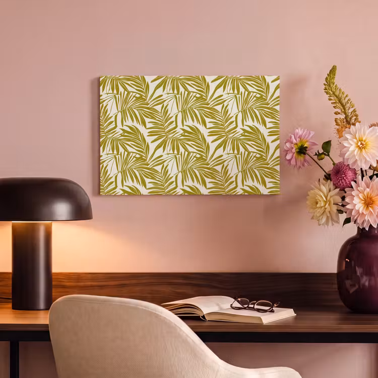 Canvas schilderij - Palmblad - Patroon - Groen — 4