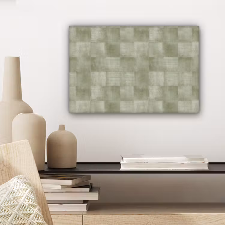 Canvas schilderij - Vlakken - Rustiek - Groen — 5