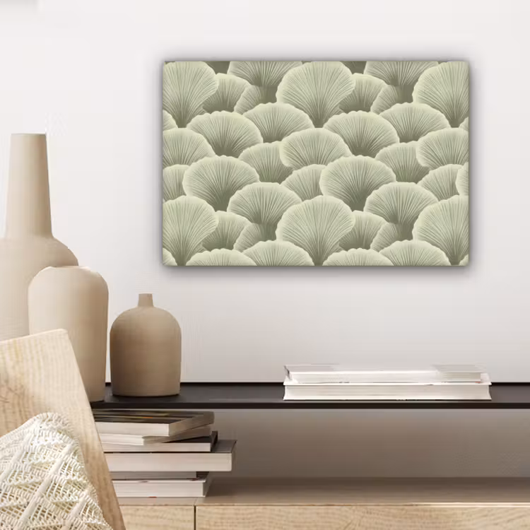 Canvas schilderij - Waaier - Blad - Groen — 5