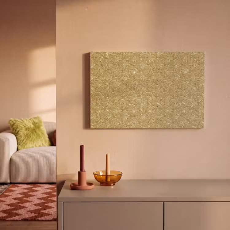 Canvas schilderij - Waaier - Geometrisch - Groen — 2