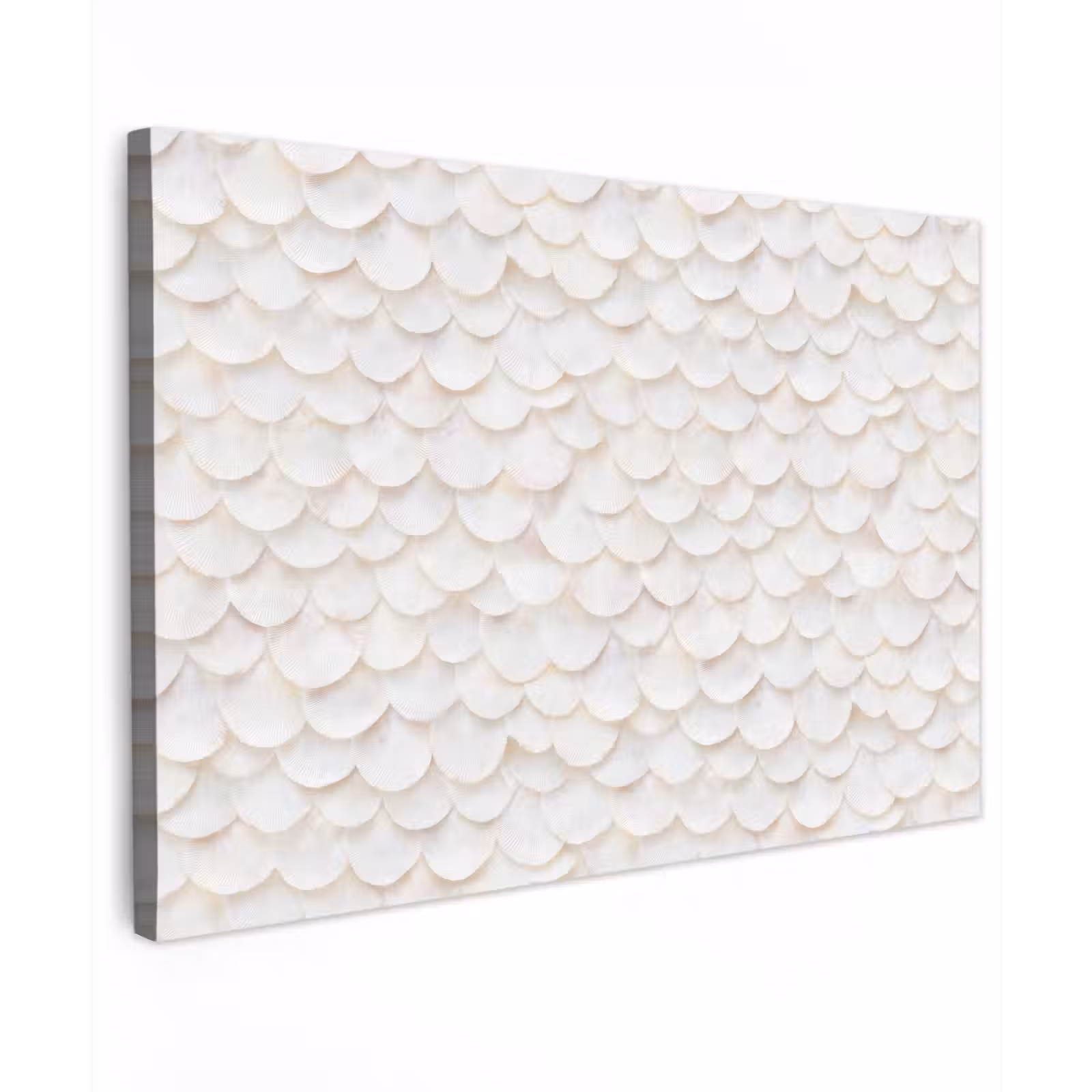 Canvas schilderij - Schubben - Wit - Elegant — 1