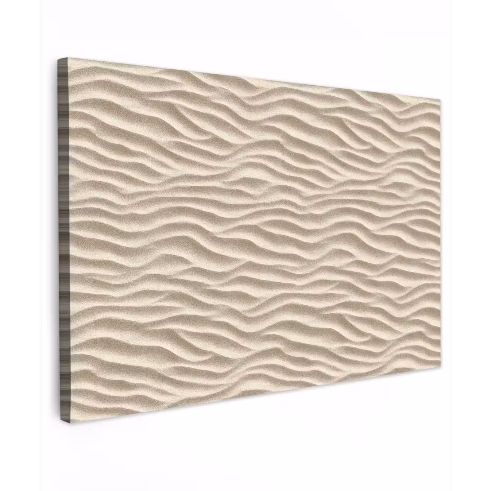 Canvas schilderij - Zand - Golven - Beige — 1