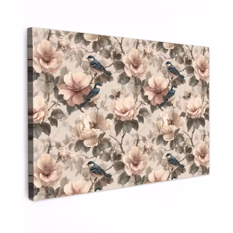Canvas schilderij - Klassiek - Vogels - Kleurrijk — 1