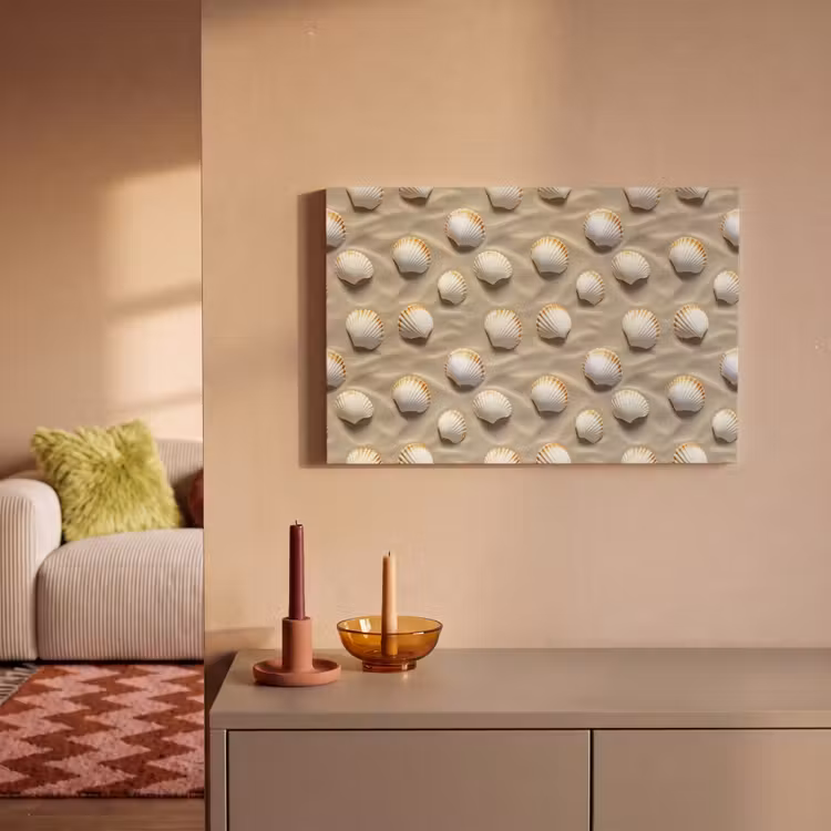 Canvas schilderij - Schelpen - Zand - Maritiem — 2