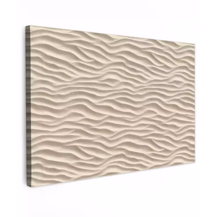 Canvas schilderij - Zand - Golven - Beige — 1