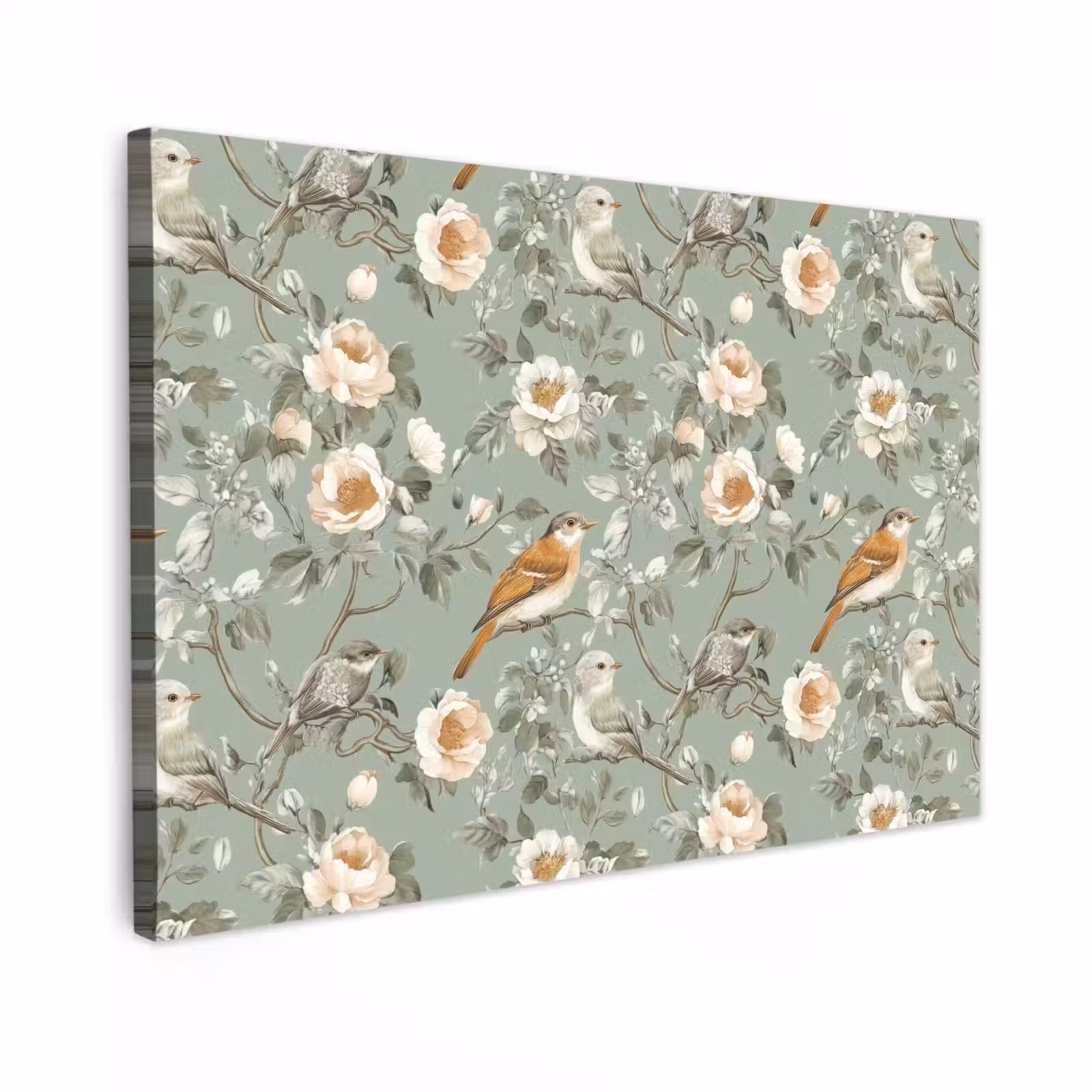 Canvas schilderij - Roze - Vogels - Kleurrijk — 1