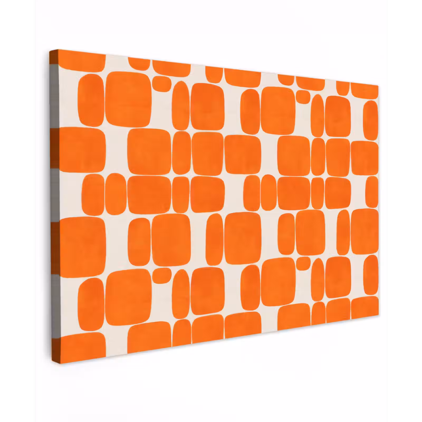 Canvas schilderij - Patroon - Retro - Oranje — 1