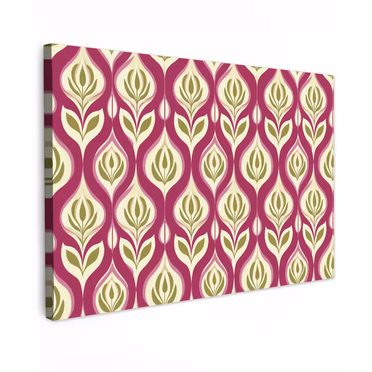Canvas schilderij - Retro - Floraal - Paars — 1