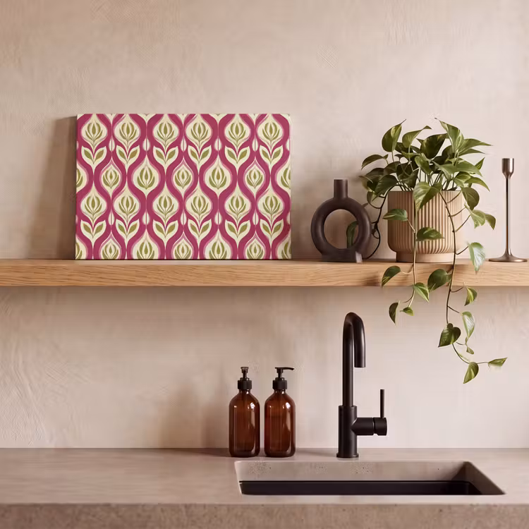 Canvas schilderij - Retro - Floraal - Paars — 3