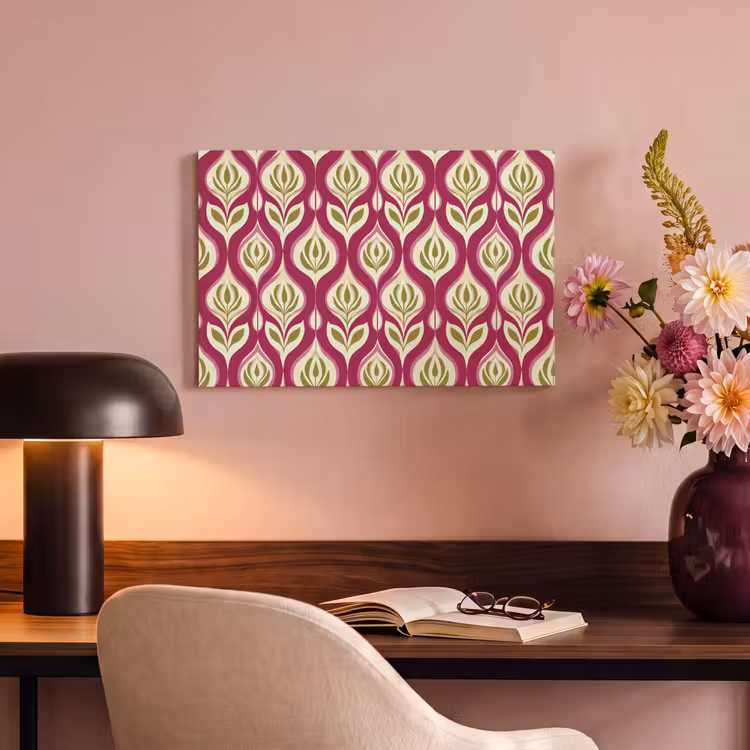 Canvas schilderij - Retro - Floraal - Paars — 4