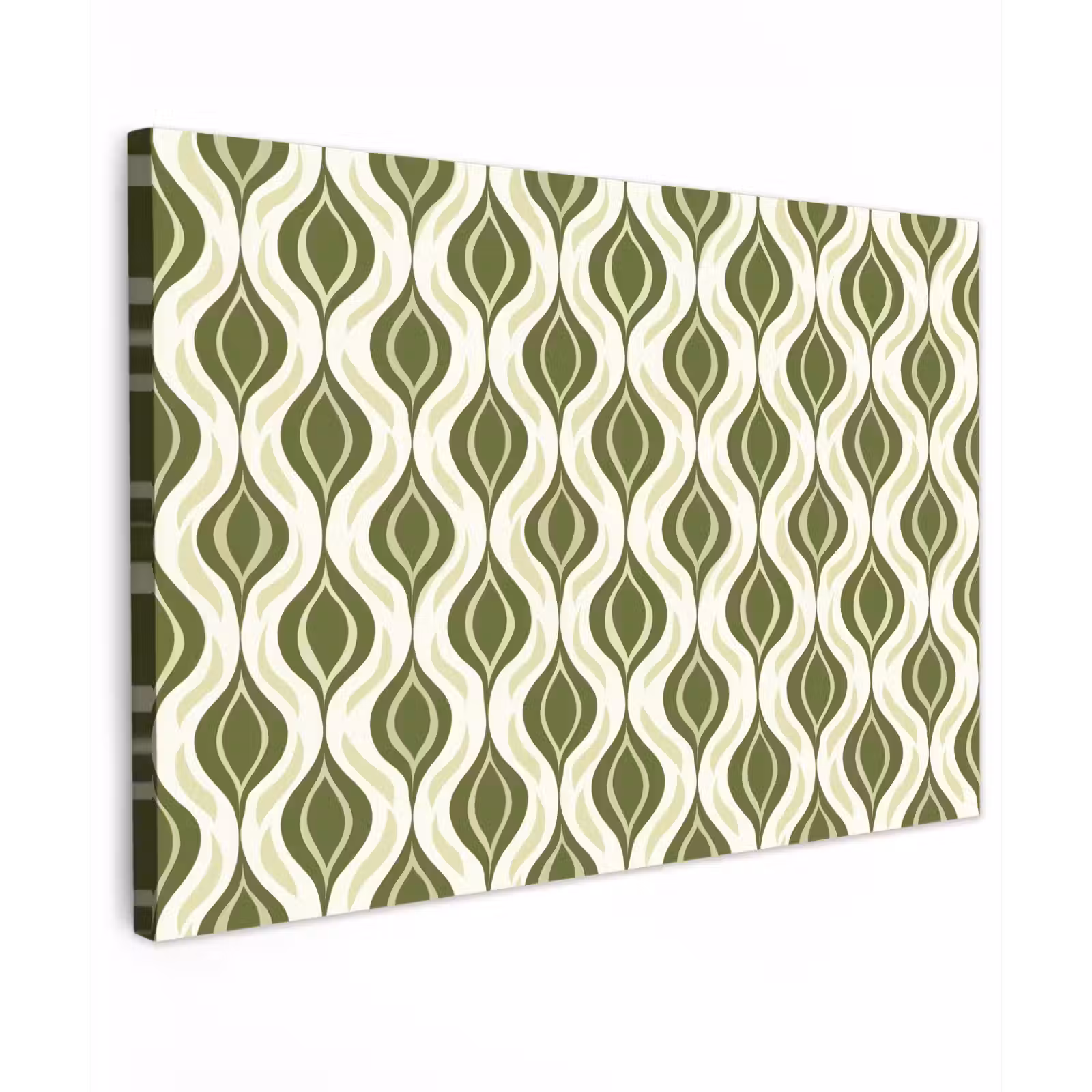 Canvas schilderij - Patroon - Retro - Groen — 1