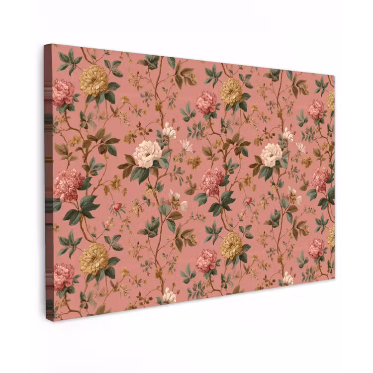 Canvas schilderij - Klassiek - Botanisch - Roze — 1