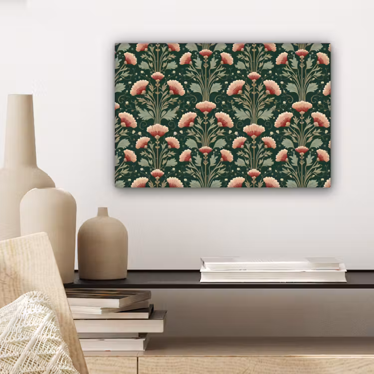 Canvas schilderij - Patroon - Botanisch - Kleurrijk — 5