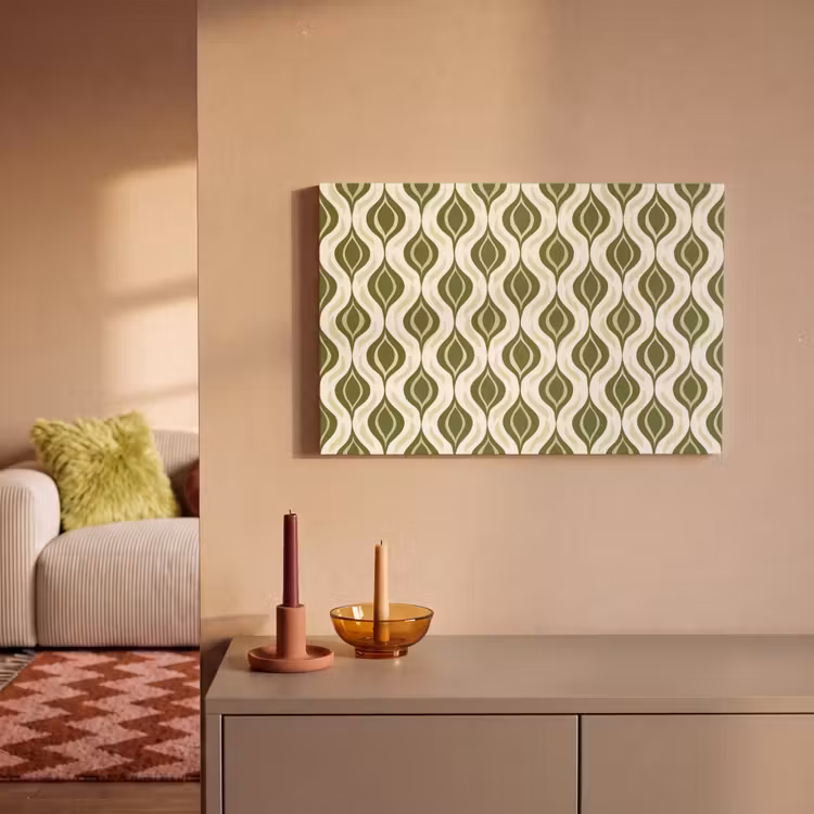 Canvas schilderij - Patroon - Retro - Groen — 2