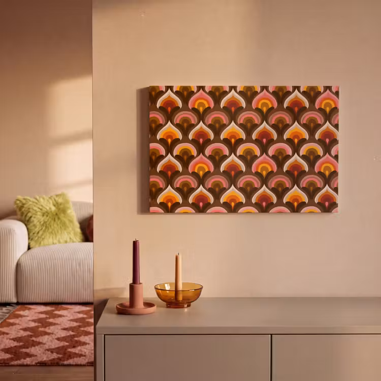 Canvas schilderij - Patroon - Retro - Kleurrijk — 2